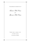 Wedding program